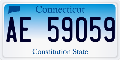 CT license plate AE59059