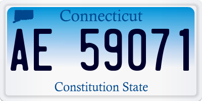 CT license plate AE59071