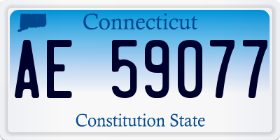CT license plate AE59077