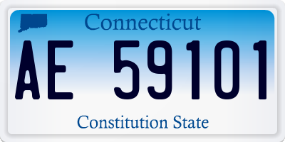 CT license plate AE59101