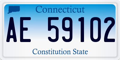 CT license plate AE59102