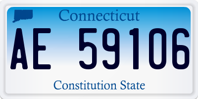 CT license plate AE59106