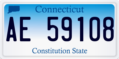 CT license plate AE59108