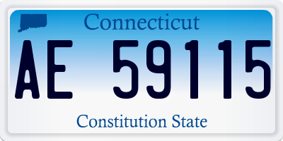 CT license plate AE59115
