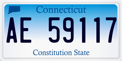 CT license plate AE59117
