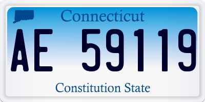 CT license plate AE59119