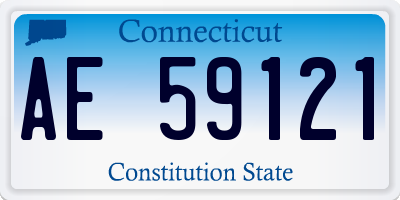 CT license plate AE59121