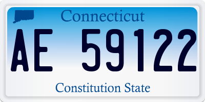 CT license plate AE59122