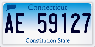 CT license plate AE59127