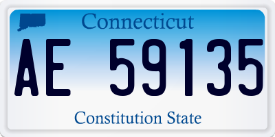 CT license plate AE59135