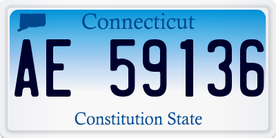 CT license plate AE59136