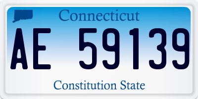 CT license plate AE59139