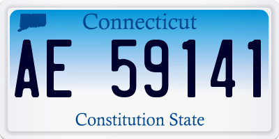 CT license plate AE59141