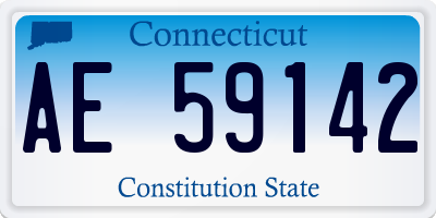 CT license plate AE59142