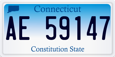 CT license plate AE59147