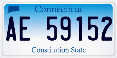 CT license plate AE59152