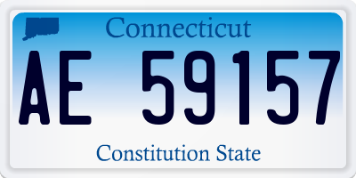 CT license plate AE59157