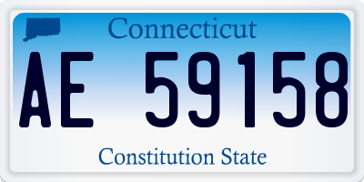CT license plate AE59158