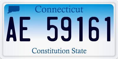 CT license plate AE59161