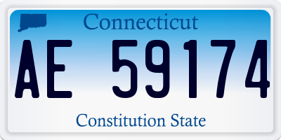 CT license plate AE59174