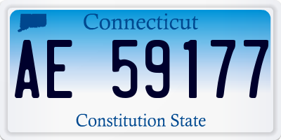 CT license plate AE59177