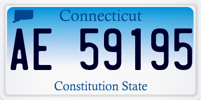 CT license plate AE59195