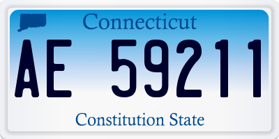CT license plate AE59211
