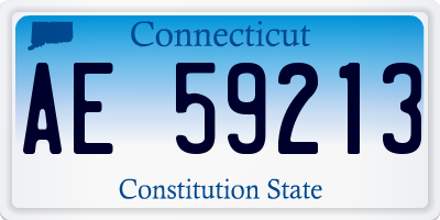 CT license plate AE59213