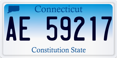 CT license plate AE59217