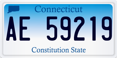 CT license plate AE59219