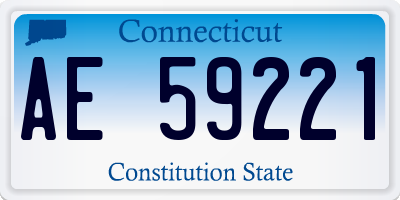 CT license plate AE59221