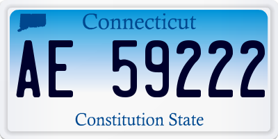 CT license plate AE59222