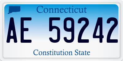 CT license plate AE59242