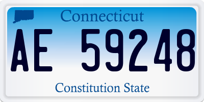 CT license plate AE59248