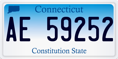 CT license plate AE59252