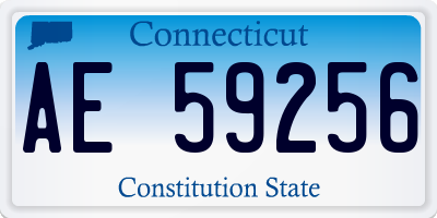CT license plate AE59256