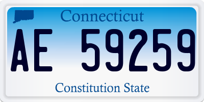 CT license plate AE59259