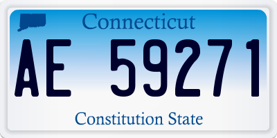 CT license plate AE59271