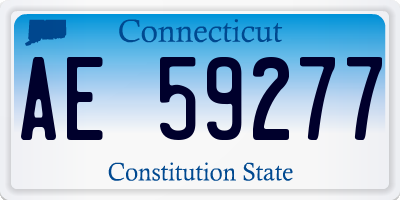 CT license plate AE59277