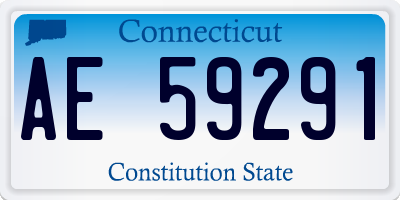 CT license plate AE59291