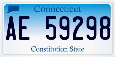 CT license plate AE59298