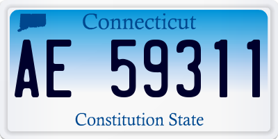 CT license plate AE59311