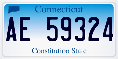 CT license plate AE59324