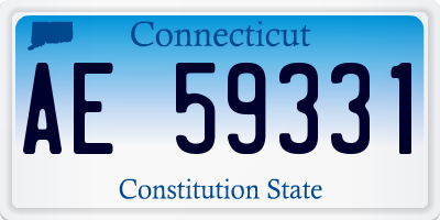CT license plate AE59331