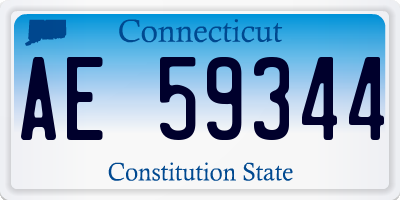 CT license plate AE59344