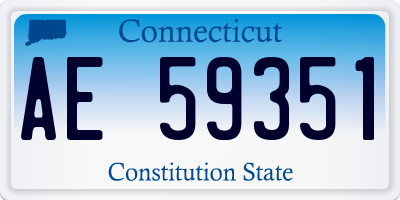 CT license plate AE59351