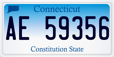 CT license plate AE59356