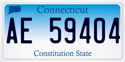 CT license plate AE59404