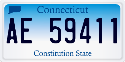 CT license plate AE59411