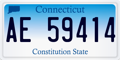 CT license plate AE59414